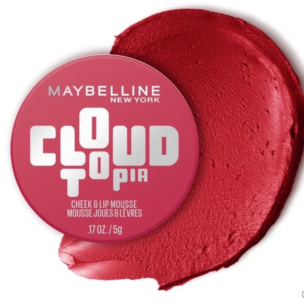 Maybelline Cloudtopia Cheek and Lip Mousse 02 Ethereal Rouge Red 0.17oz New